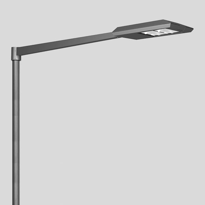 Bega - Luminaire tête de mât, Argent · 4000 K