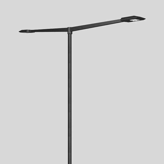 Bega - Luminaire tête de mât, Graphite · 4000 K