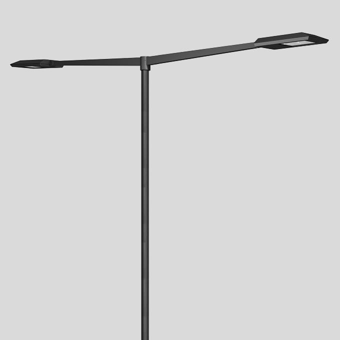 Bega - Luminaire tête de mât, Graphite · 3000 K