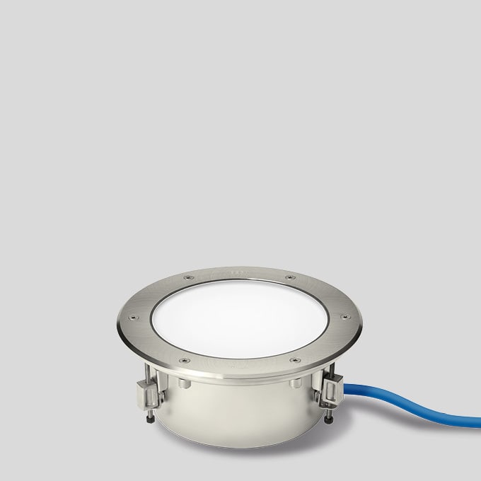 Bega - Luminaire encastré dans le sol, pour intérieur et extérieur, Acier inoxydable