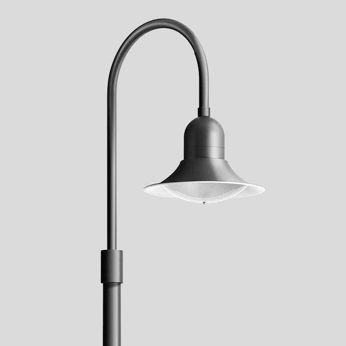 Bega - Luminaire tête de mât, Graphite · 4000 K