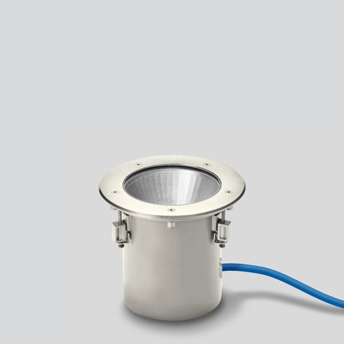 Bega - Luminaire encastré dans le sol, Acier inoxydable mat · 3000 K