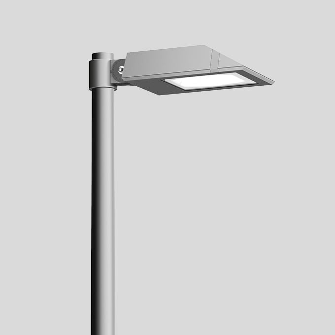 Bega - Luminaire tête de mât, Argent · 4000 K