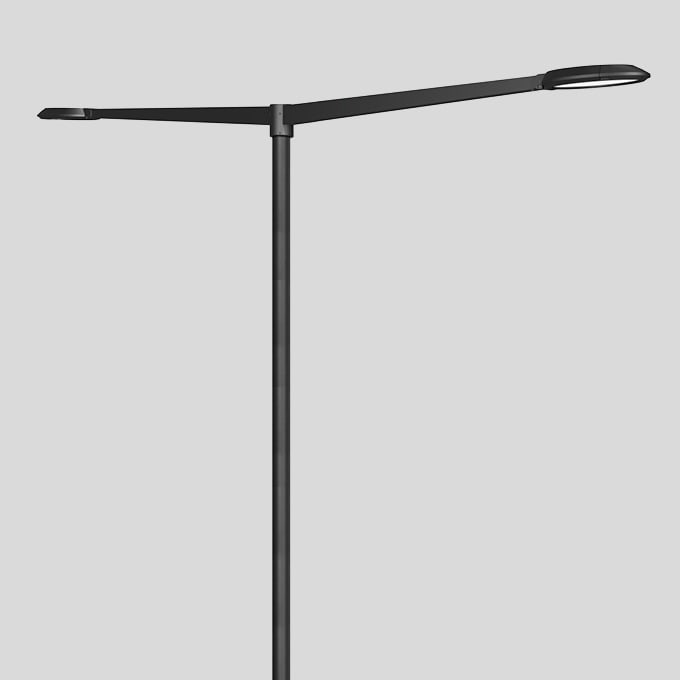 Bega - Luminaire tête de mât, Graphite · 3000 K