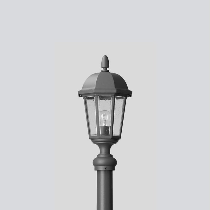 Bega - Lum. tête de mât « Bruges », Graphite · 3000 K, en plus gratuit 1 x BEGA 13584
