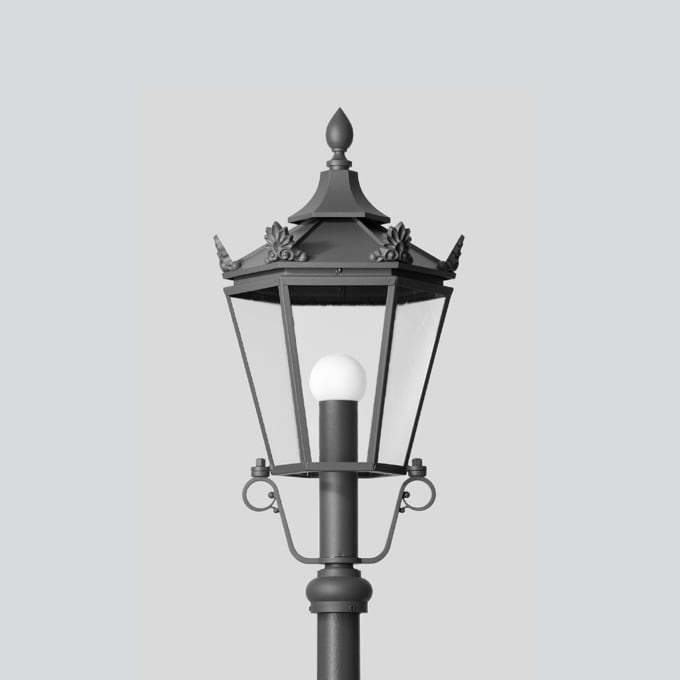 Bega - Luminaire tête de mât, Graphite · 3000 K