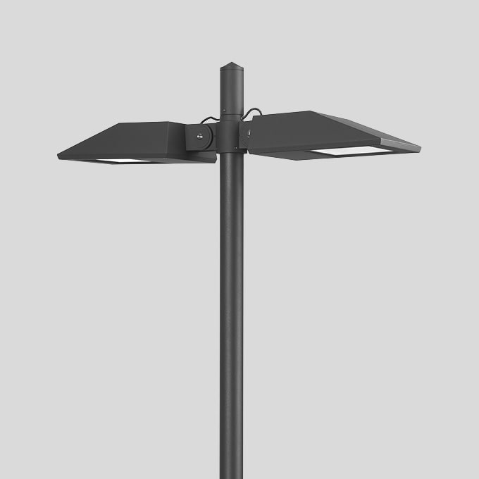 Bega - Luminaire tête de mât, Graphite · 4000 K