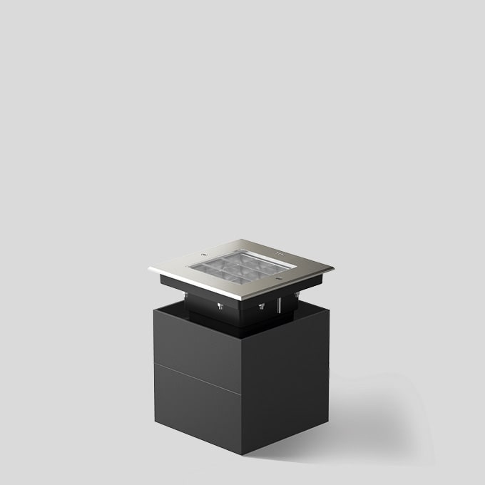 Bega - Luminaire encastré dans le sol, pour intérieur et extérieur, Acier inoxydable ·
