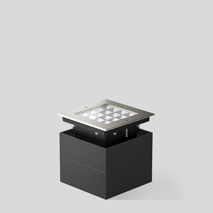Bega - Luminaire encastré dans le sol, pour intérieur et extérieur, Acier inoxydable ·