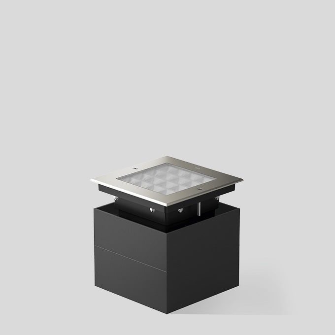 Bega - Luminaire encastré dans le sol, pour intérieur et extérieur, Acier inoxydable ·