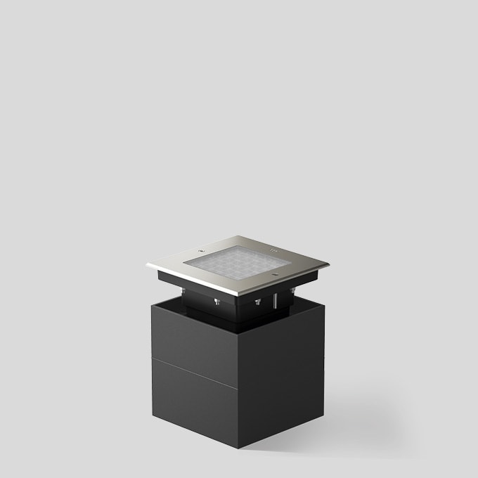 Bega - Luminaire encastré dans le sol, pour intérieur et extérieur, Acier inoxydable ·