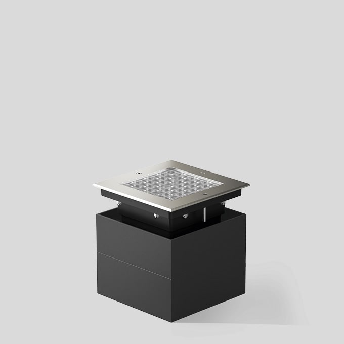 Bega - Luminaire encastré dans le sol, pour intérieur et extérieur, Acier inoxydable ·