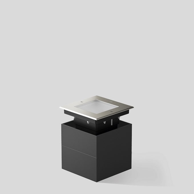 Bega - Luminaire encastré dans le sol, pour intérieur et extérieur, Acier inoxydable ·