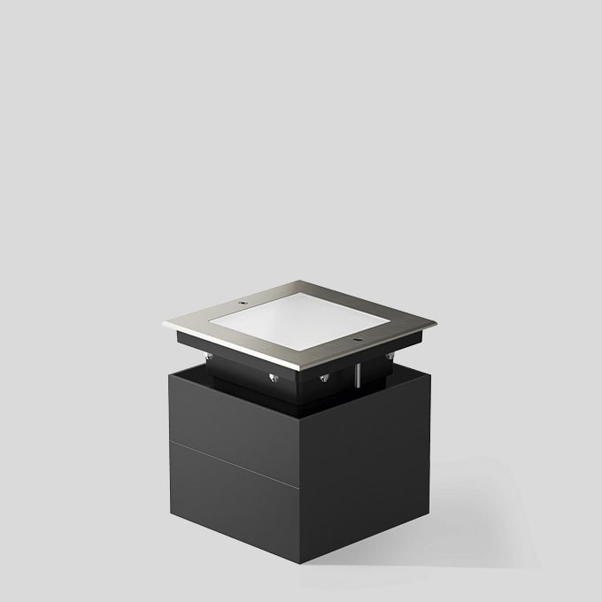 Bega - Luminaire encastré dans le sol, pour intérieur et extérieur, Acier inoxydable ·