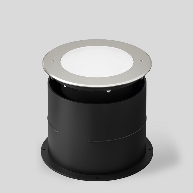 Bega - Luminaire encastré dans le sol, pour intérieur et extérieur, Acier inoxydable ·