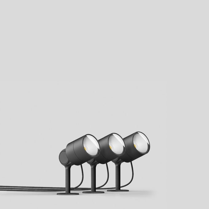 Bega - Projecteurs de jardins, pour intérieur et extérieur, Graphite · 3000 K