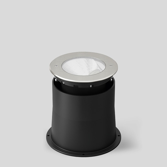 Bega - Luminaire encastré dans le sol, pour intérieur et extérieur, Acier inoxydable ·