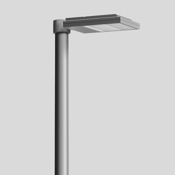 Bega - Luminaire tête de mât, Argent · 4000 K