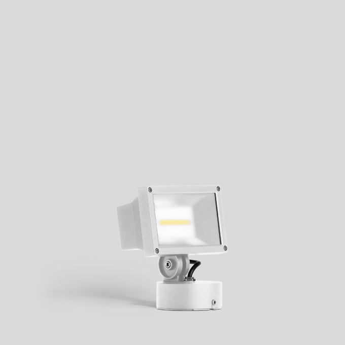 Bega - Projecteur de façades, pour intérieur et extérieur, Blanc · 4000 K