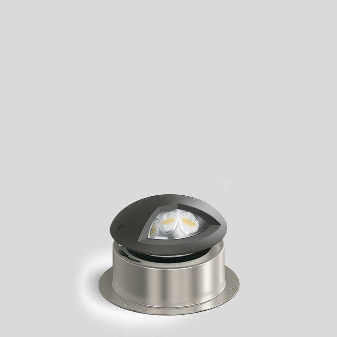 Bega - Projecteur encastré dans sol, pour intérieur et extérieur, Graphite · 3000 K