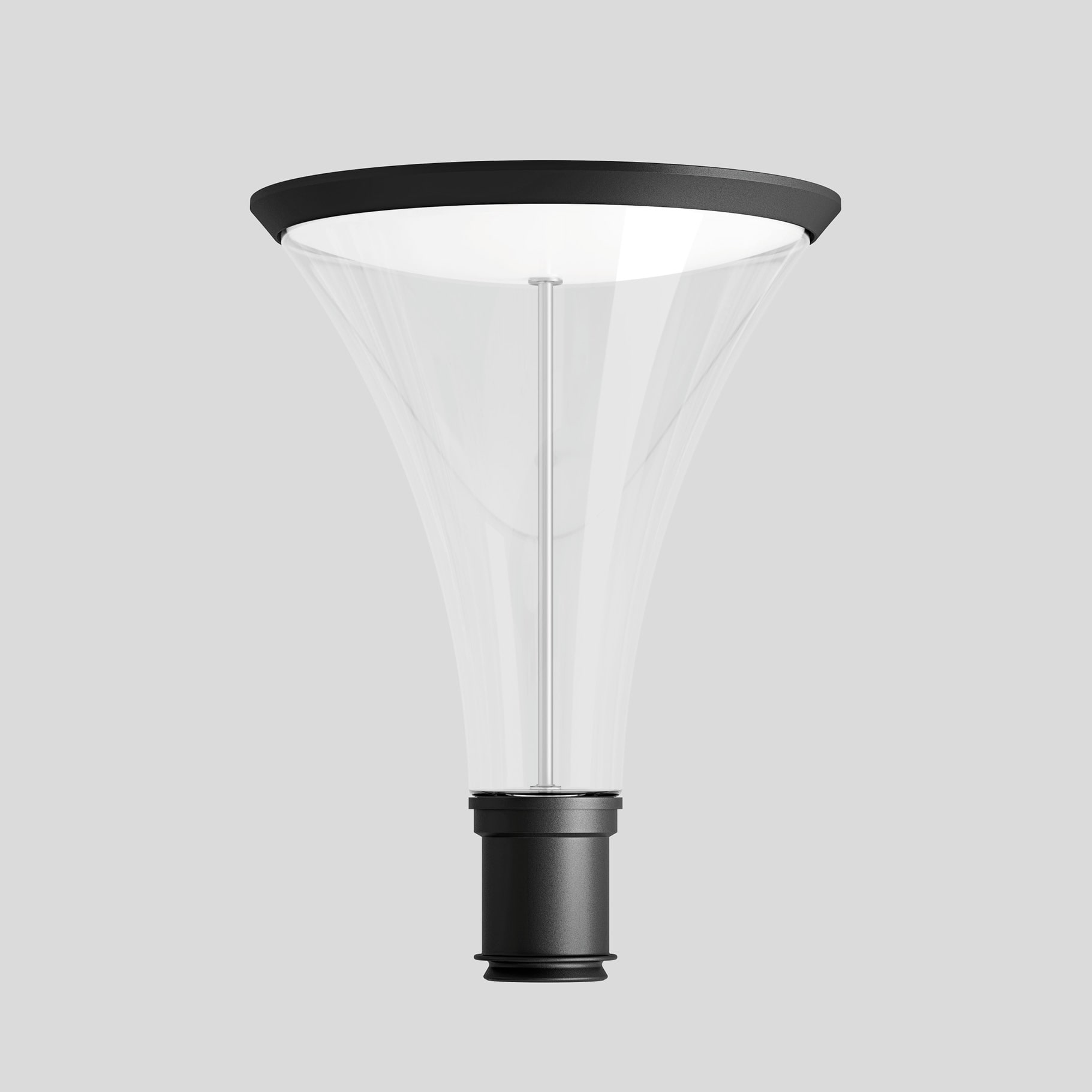 Bega - Tête de profilé lumineux, Graphite · 4000 K