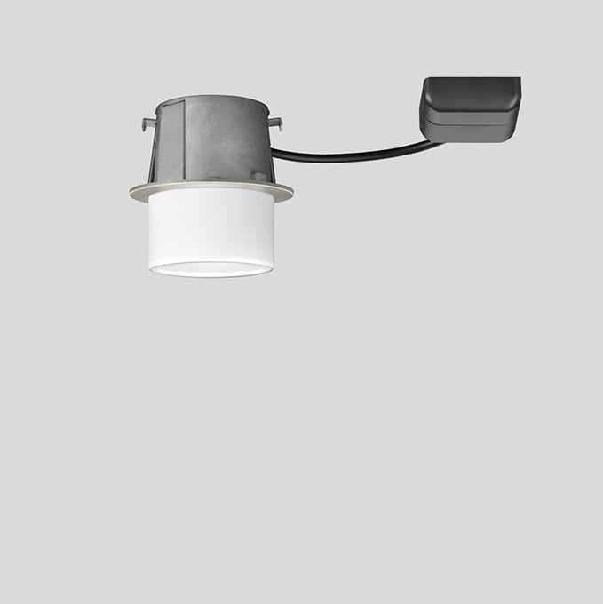 Bega - Plafonnier encastré, Acier inoxydable · 2700 K