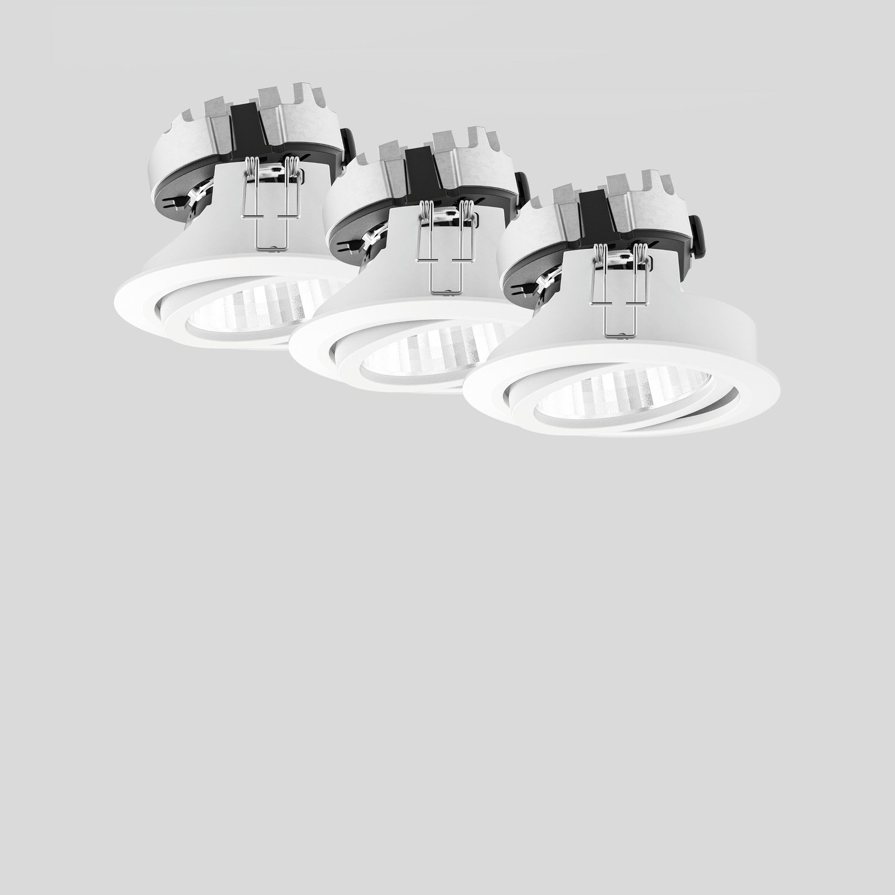 Bega - Plafonniers encastrés-spots, Blanc satiné · 2700 K