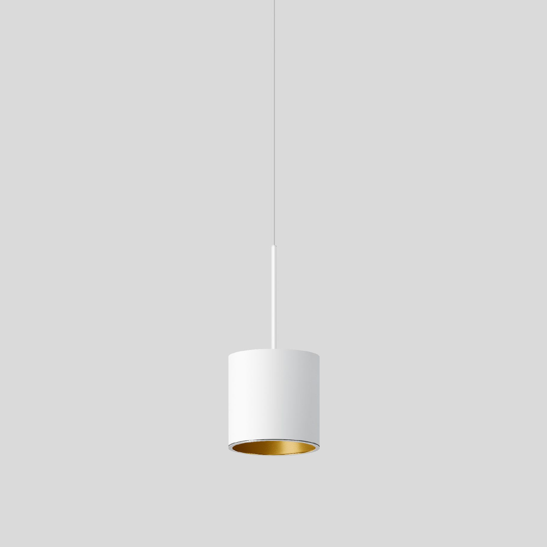 Bega - Suspension, Blanc satiné/laiton · 3000 K
