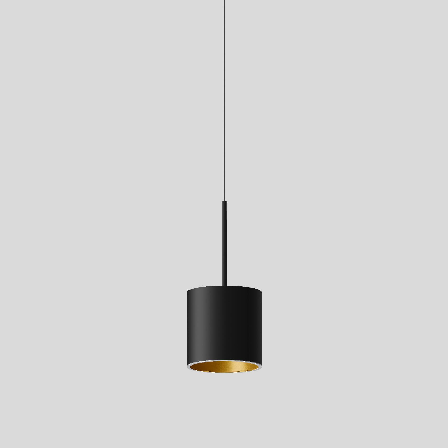 Bega - Suspension, Noir satiné/laiton · 3000 K