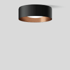 Bega - Plafonnier, Noir satiné/cuivre · 3000 K