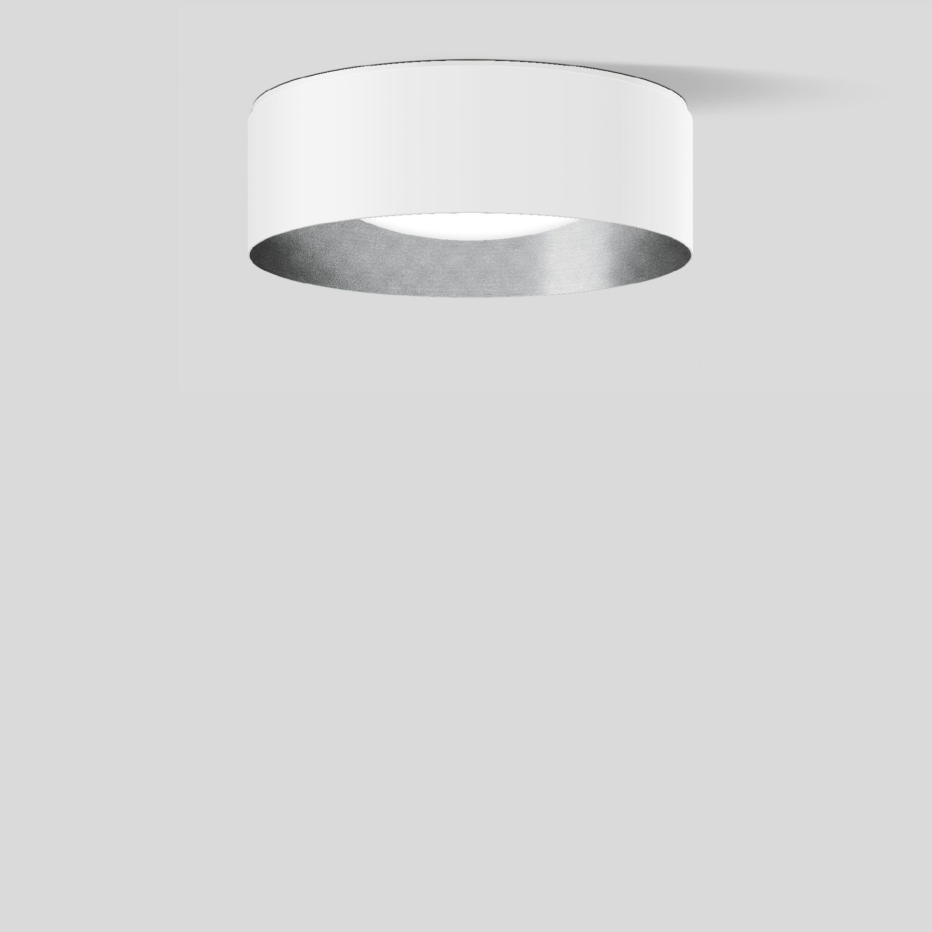 Bega - Plafonnier, Blanc satiné/alu · 3000 K