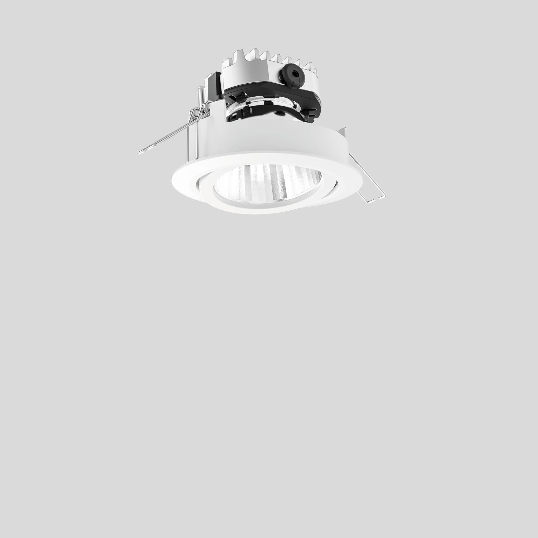 Bega - Plafonniers encastrés-spots, Blanc satiné · 2700 K