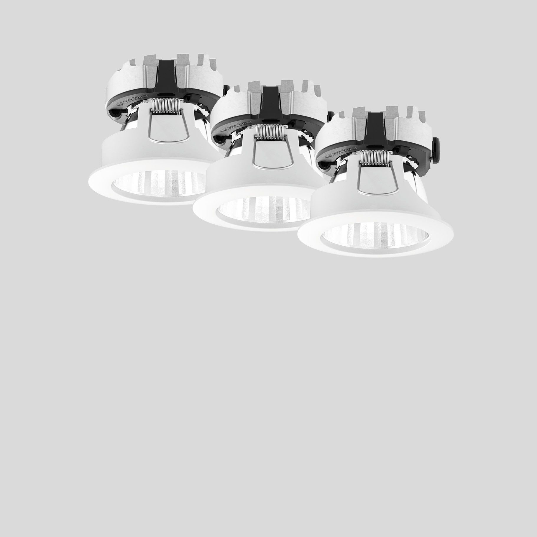 Bega - Plafonniers encastrés-spots, Blanc satiné · 3000 K
