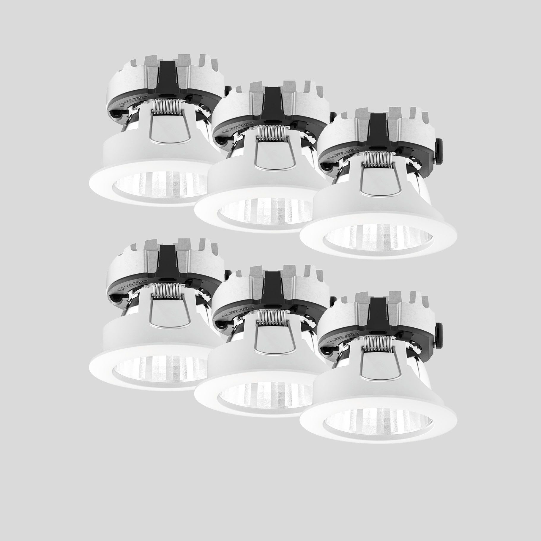 Bega - Plafonniers encastrés-spots, Blanc satiné · 3000 K