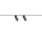 Arkoslight - Fit 27 48V Double Flood Dim Dali 4000K CRI>90 Noir - Rail Blanc