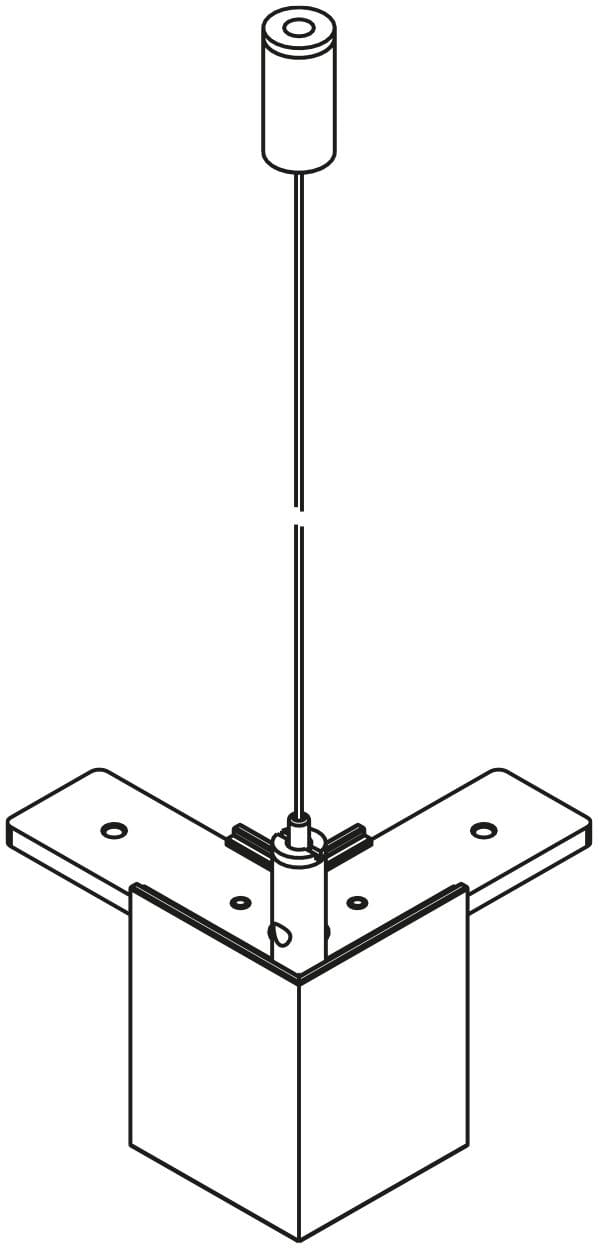 Arkoslight - Suspension 90° Corner Joiner Kit 48V Blanc Texturé