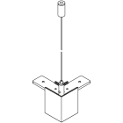 Arkoslight - Suspension 90° Corner Joiner Kit 48V Blanc Texturé