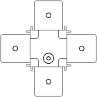 Arkoslight - Track 48V Surface Short X-Joint One Plane Nt