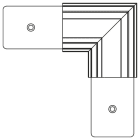 Arkoslight - Track 48V Surface Corner 90° One Plane WT