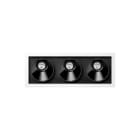 Arkoslight - Black Foster Asymmetric Recessed 3 Dim Dali 3000K IP20 CRI>90 Blanc-Noir
