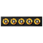 Arkoslight - Black Foster Recessed 5 Flood Dim Push 2700K IP20 CRI>90 Noir Mat-Or métallique