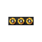 Arkoslight - Black Foster Trimless 3 Flood Dim Phase Cut 2700K IP20 CRI>90 Noir Mat-Or métall