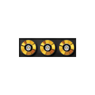 Arkoslight - Black Foster Trimless 3 Flood Dim Dali 3000K IP20 CRI>90 Noir Mat-Or métallique
