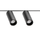 Arkoslight - Fit 35 48V Double Medium 4000K IP20 CRI>90 Noir Texturé - Rail Blanc