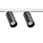 Arkoslight - Fit 35 48V Short Double Spot 4000K IP20 CRI>90 Noir Texturé - Rail Blanc