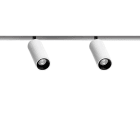 Arkoslight - Fit 20 48V Double Spot 3000K IP20 CRI>90 Blanc Texturé - Rail Blanc