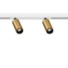 Arkoslight - Fit 20 48V Short Double Spot 2700K IP20 CRI>90 Or - Rail Blanc