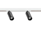 Arkoslight - Fit 20 48V Short Double Dim Dali Flood 3500K Noir Texturé - Rail Blanc