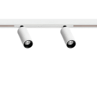 Arkoslight - Fit 20 48V Short Double Flood 2700K IP20 CRI>90 Blanc Texturé - Rail Blanc