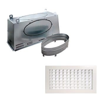 AIRZONE - Pack Soufflage Horizontal 6 Z (6 X Grilles Rdhv 400X150 + 6 X Plenums De Grille)